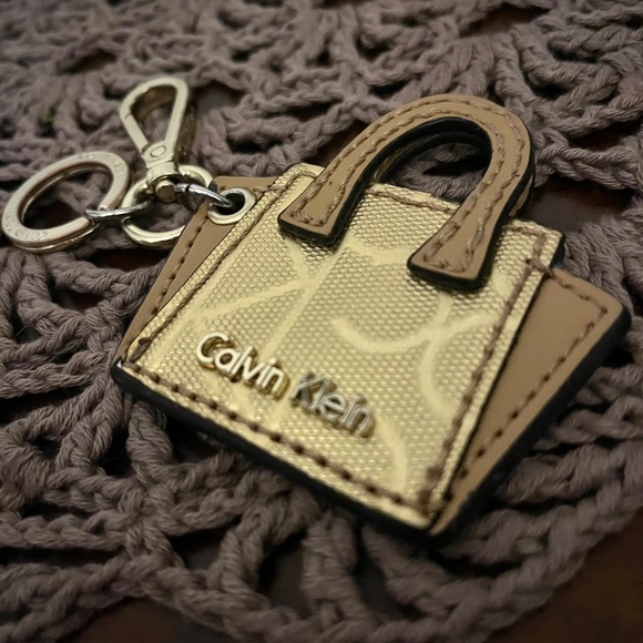 Calvin Klein Gold and Tan Keychain - Picture 4 of 5